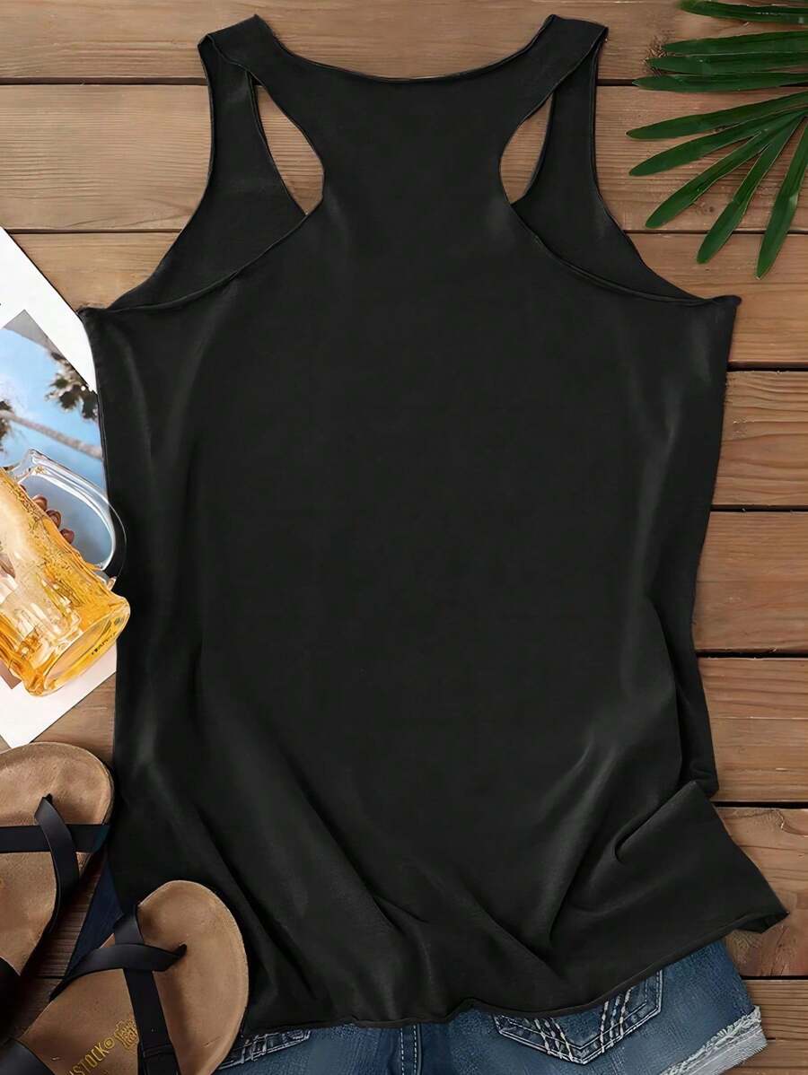 LUNE Casual Minimalist Women Pattern Tank Top