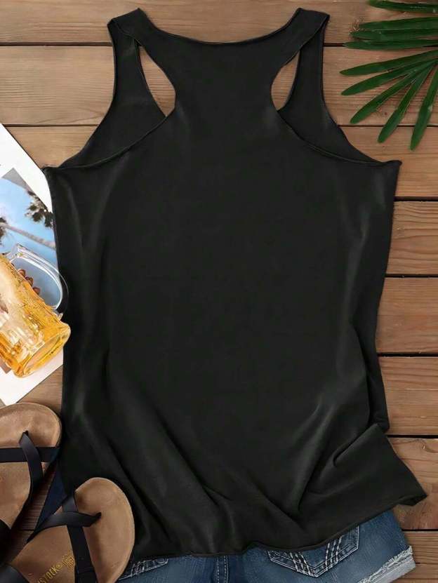 LUNE Casual Minimalist Women Pattern Tank Top