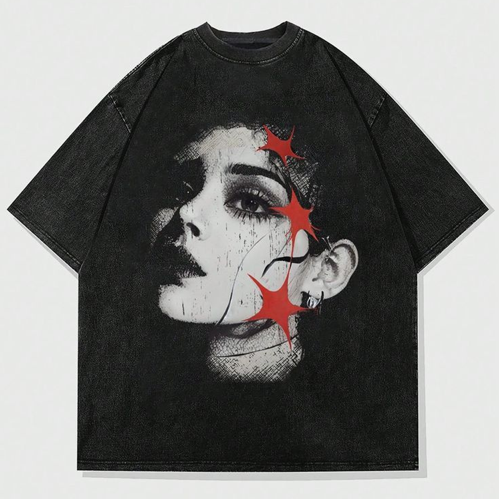 A Timeless Retro Print cotton T-shirt