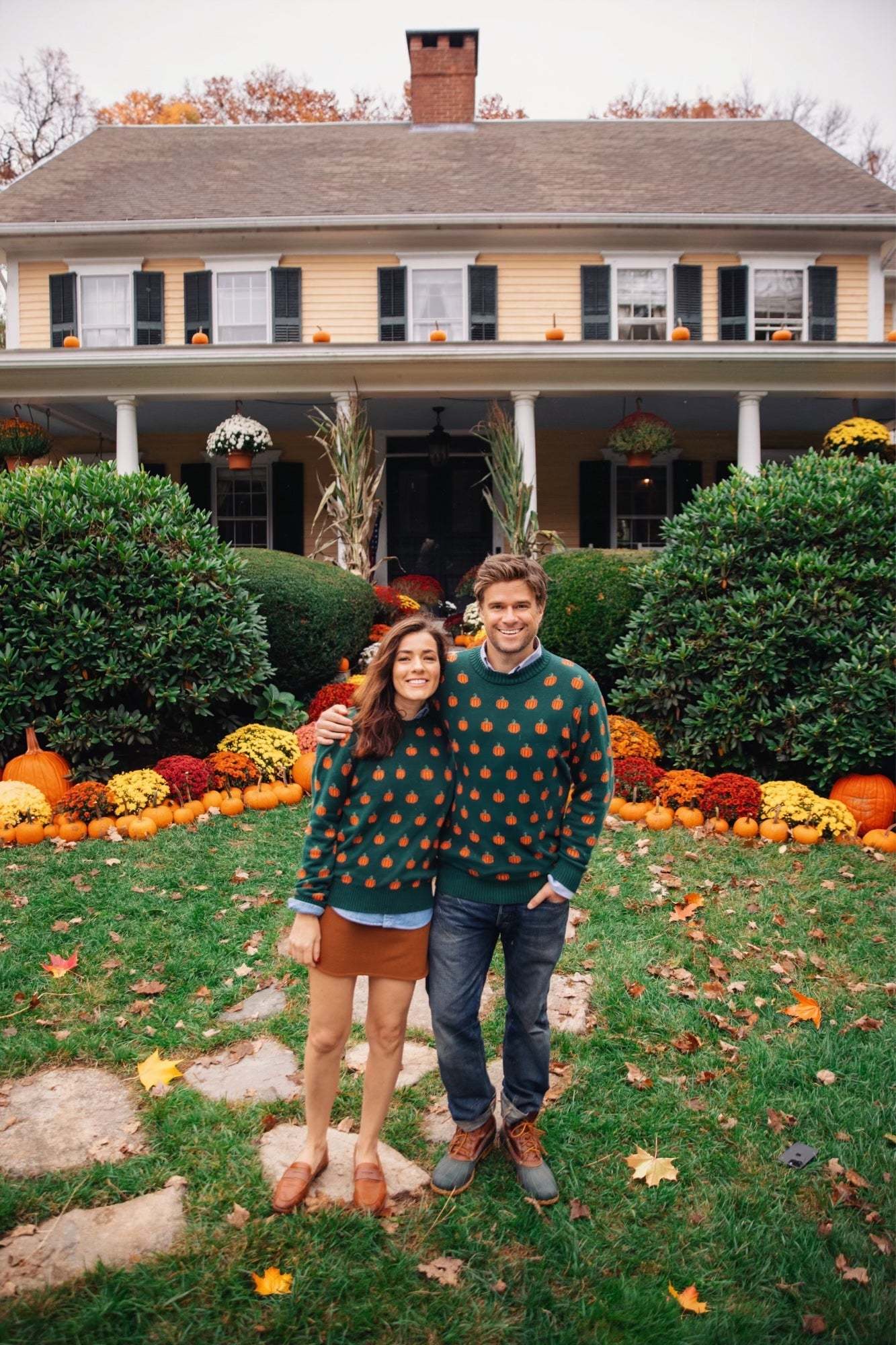 Country Pumpkin Sweater in Green - Men's
