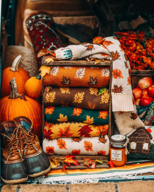 The Big Cozy Fall Leaf Sweater