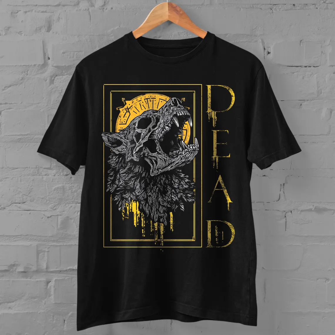 Gothic Dead Howling Bones cotton T-shirt
