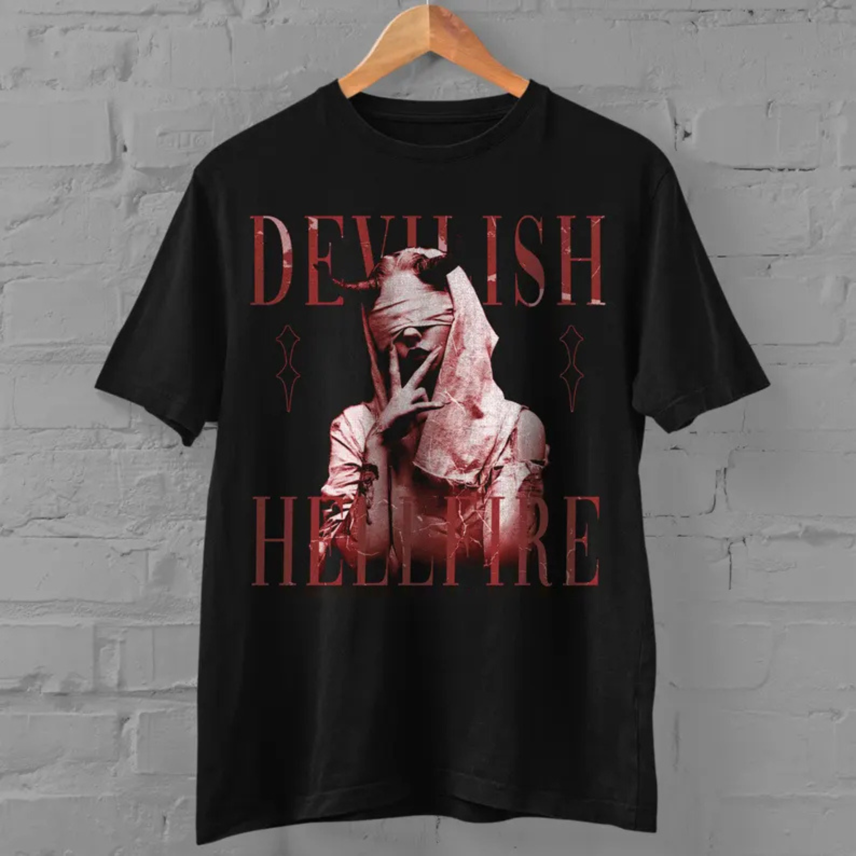 Gothic Devil cotton T-shirt