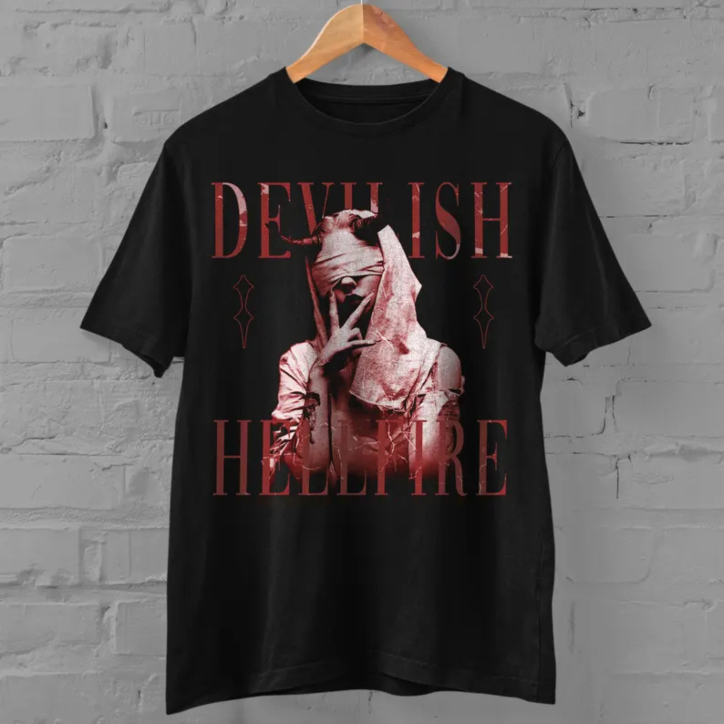 Gothic Devil cotton T-shirt