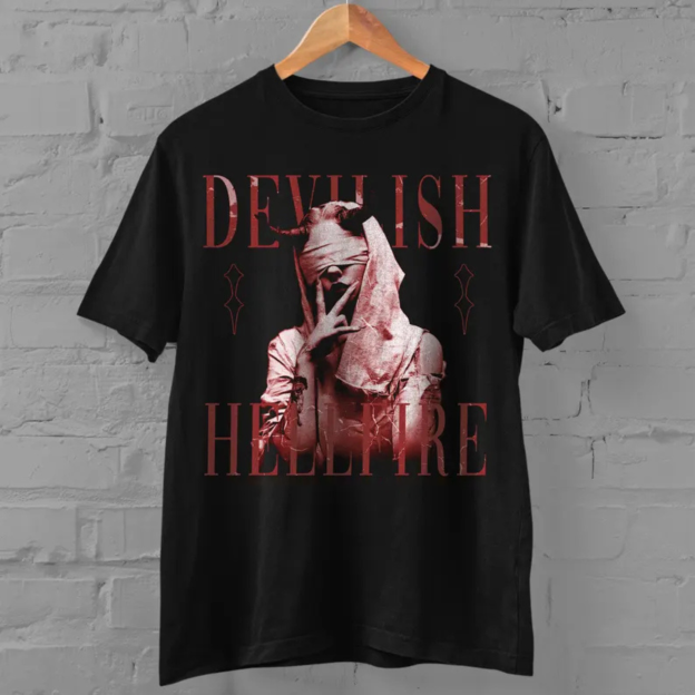 Gothic Devil cotton T-shirt