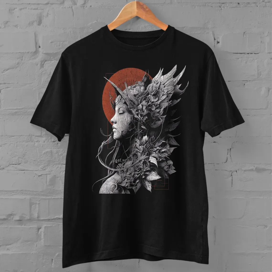 Gothic Warrior Goddess cotton T-shirt