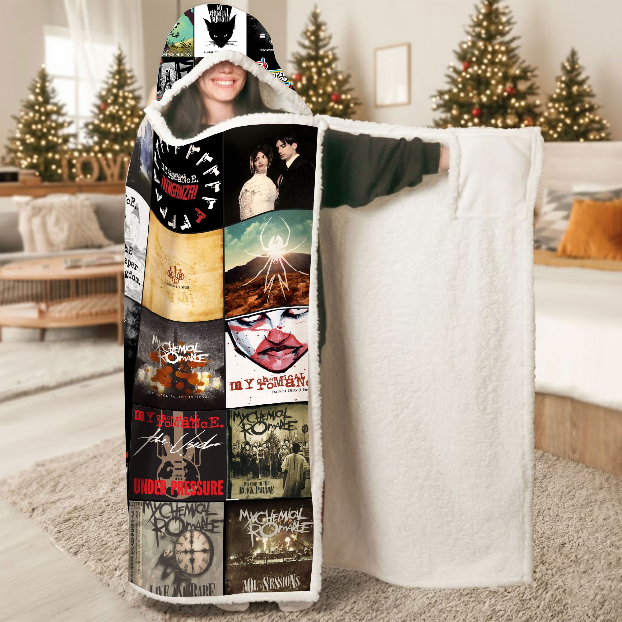 My Chemical Romance Wearable Hooded Blanket – Emo Nostalgia You Can Wrap Yourself In