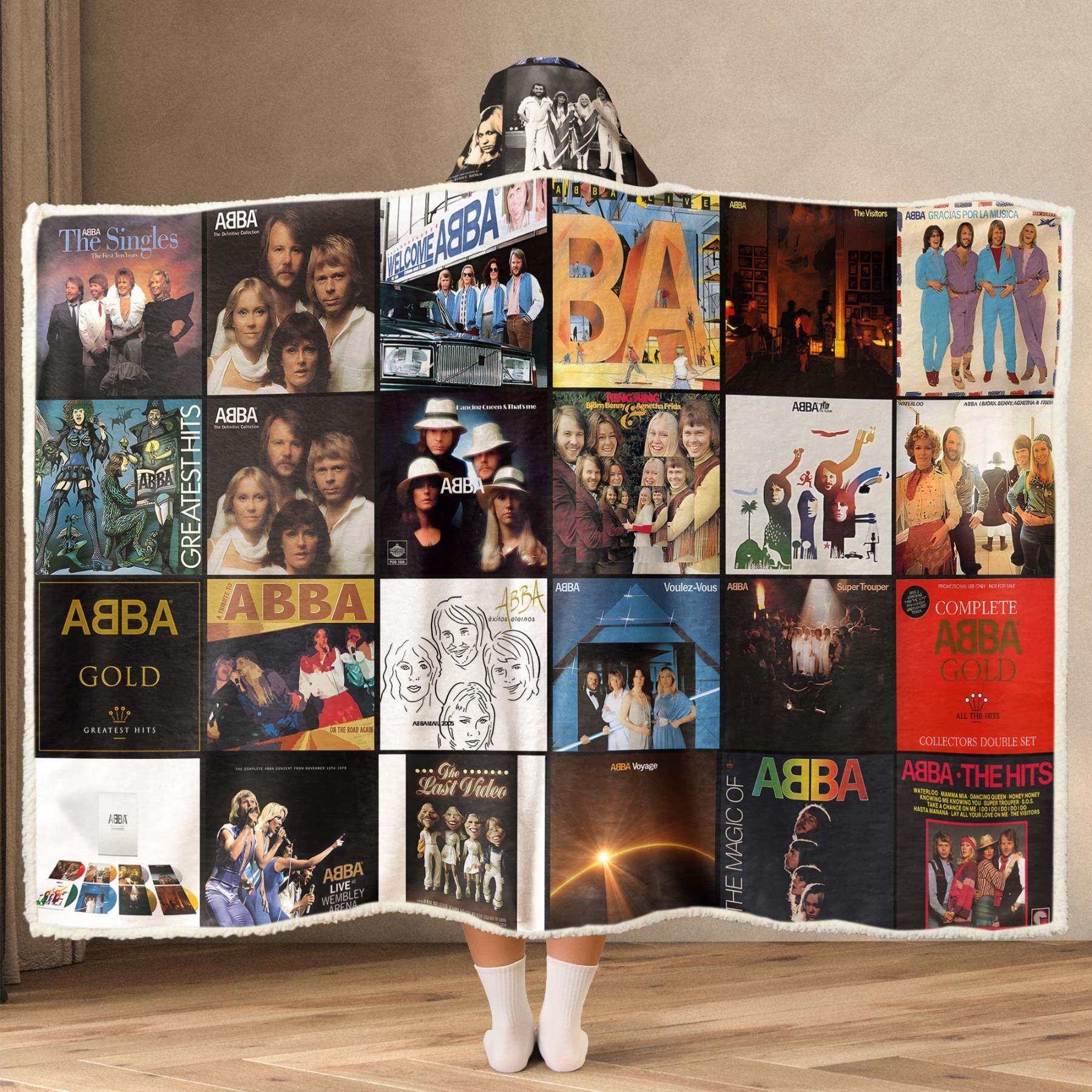 ABBA Wearable Hooded Blanket – A Warm, Cozy Burst of Disco Nostalgia