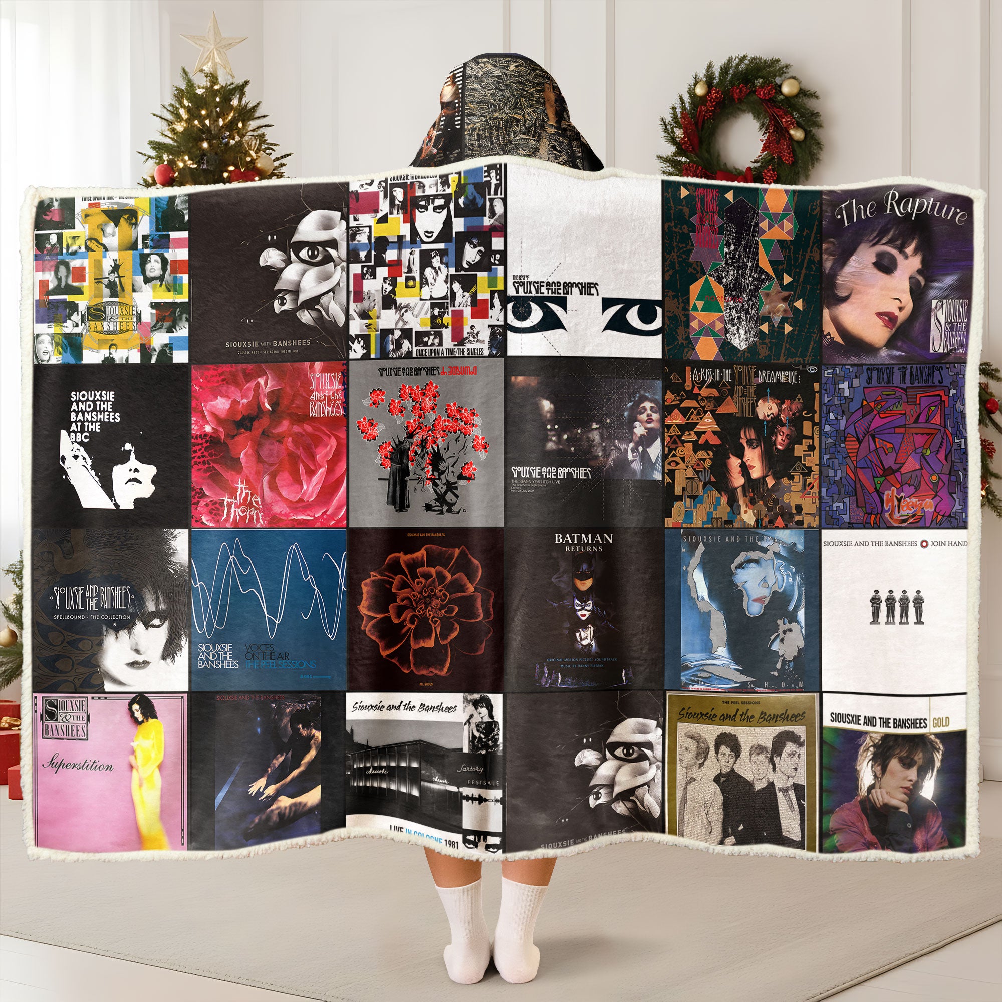 Siouxsie and the Banshees Wearable Hooded Blanket – A Cozy Wrap of Gothic Art-Punk Atmosphere