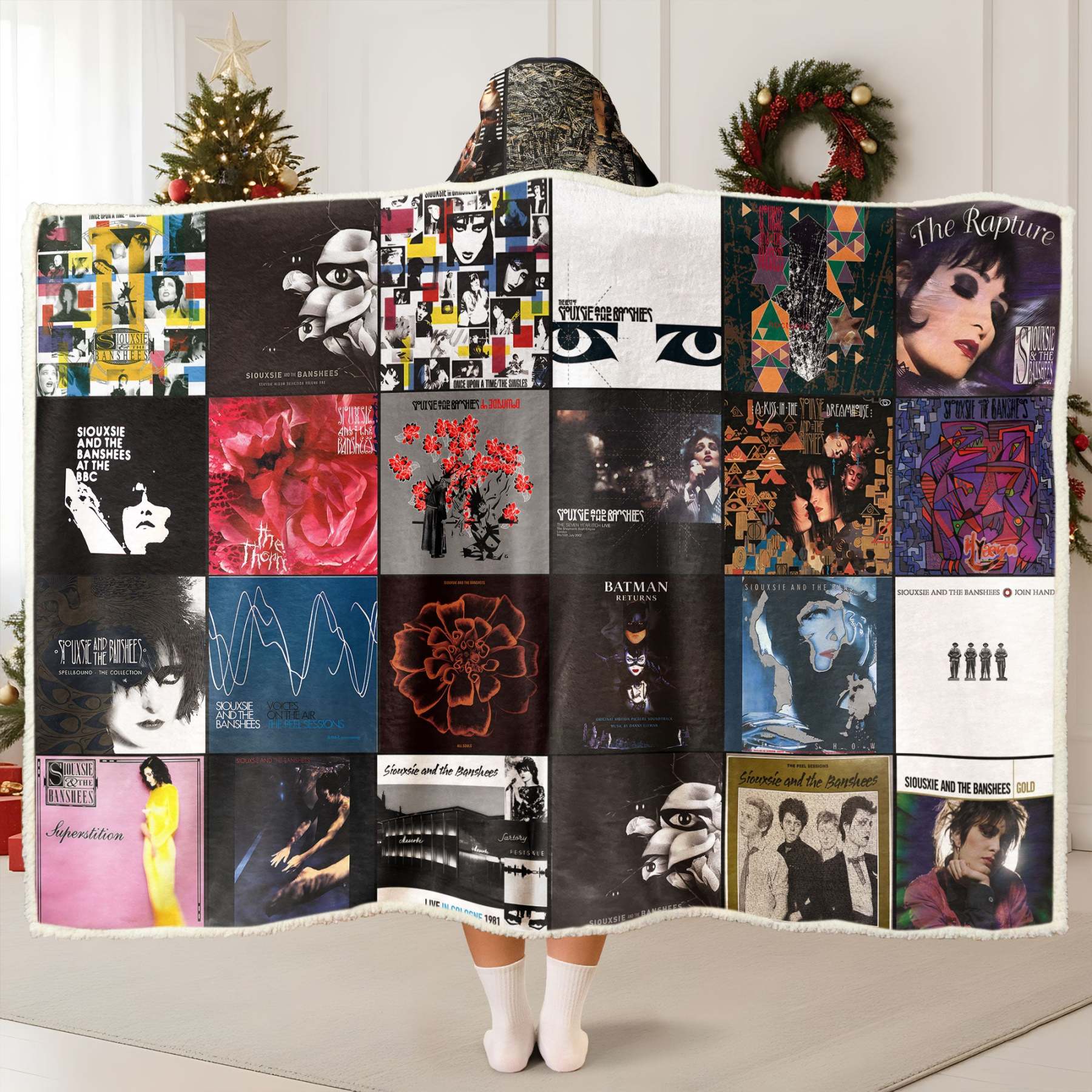 Siouxsie and the Banshees Wearable Hooded Blanket – A Cozy Wrap of Gothic Art-Punk Atmosphere