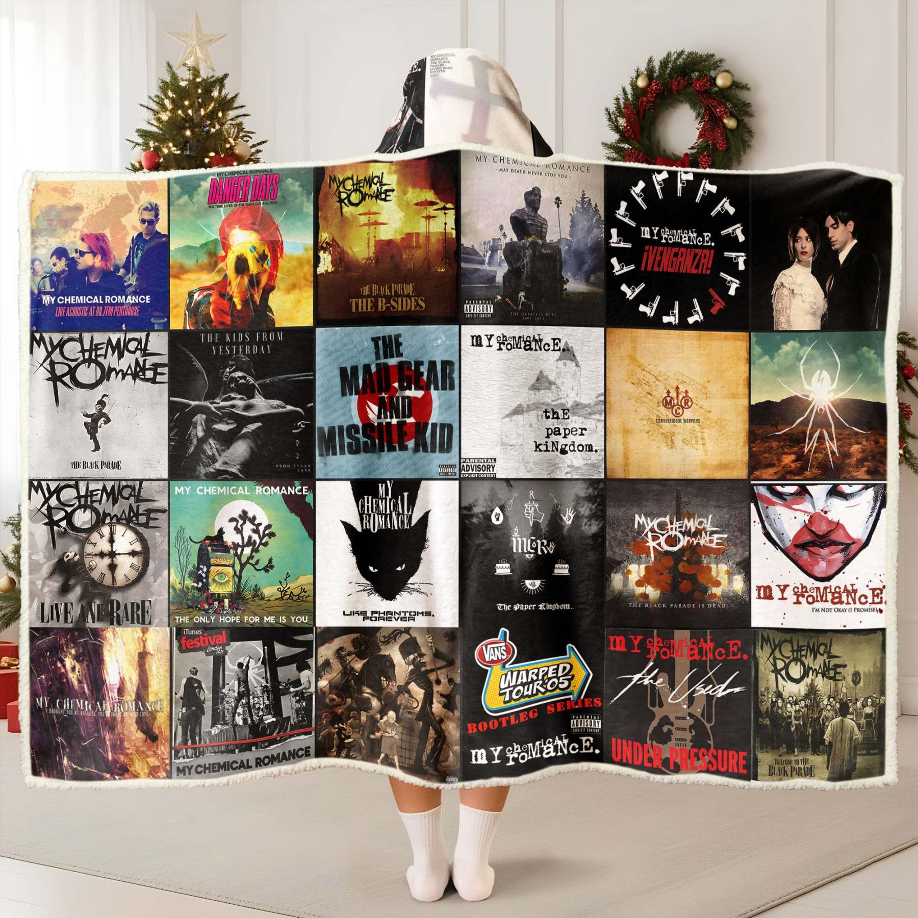 My Chemical Romance Wearable Hooded Blanket – Emo Nostalgia You Can Wr