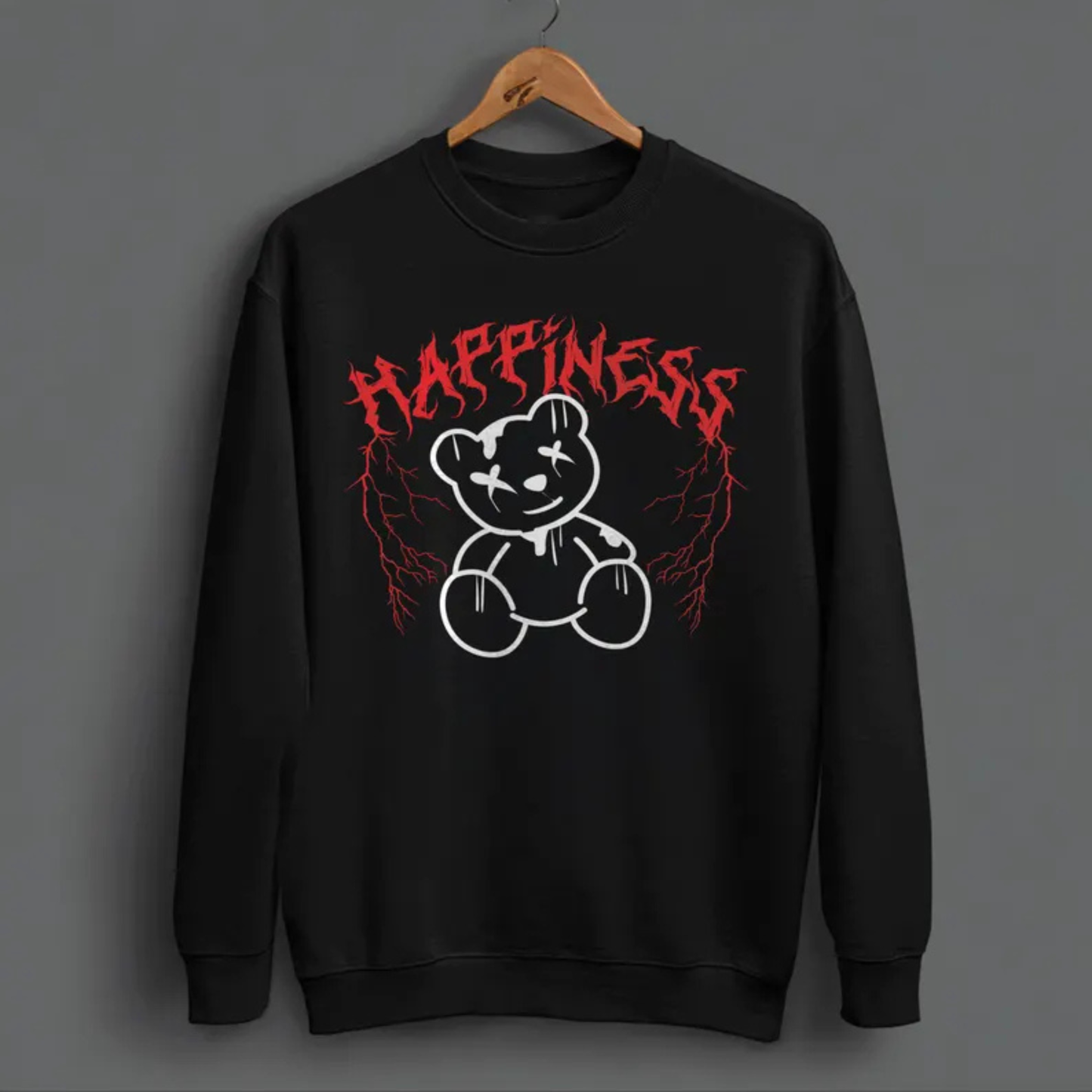Horror Teddy Bear Cotton Sweatshirt