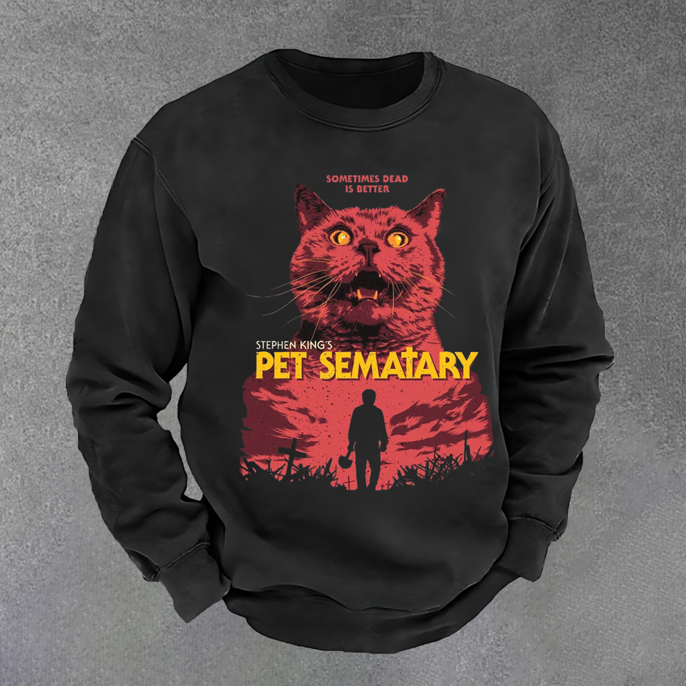 Unisex Vintage 80s Pet Sematary 100% Cotton  Sweatshirt