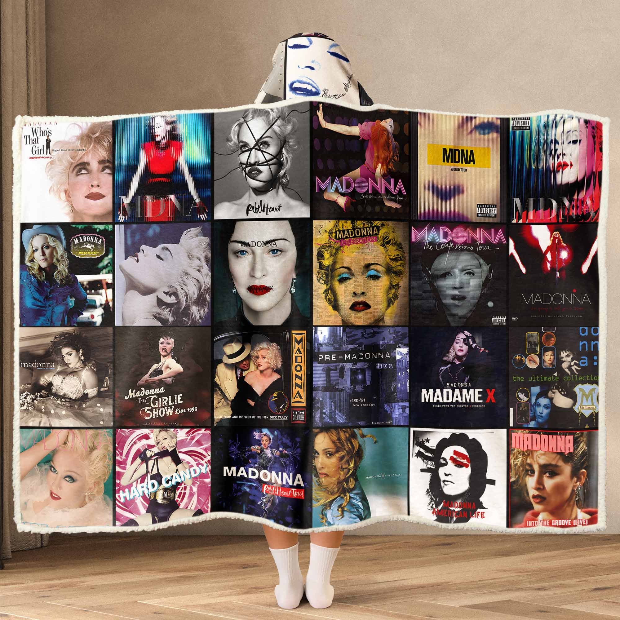Madonna Wearable Hooded Blanket – The Queen of Pop Legacy Lives On