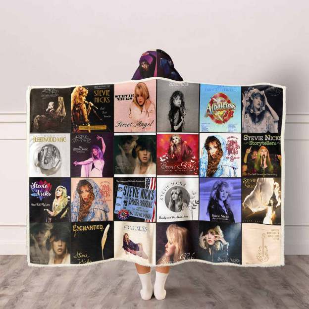 Stevie Nicks Album Art Wearable Hooded Blanket – Retro Music Gift