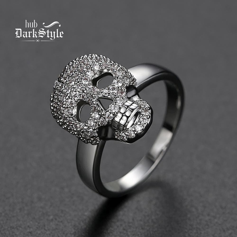 Calavera Crystal Skull Ring