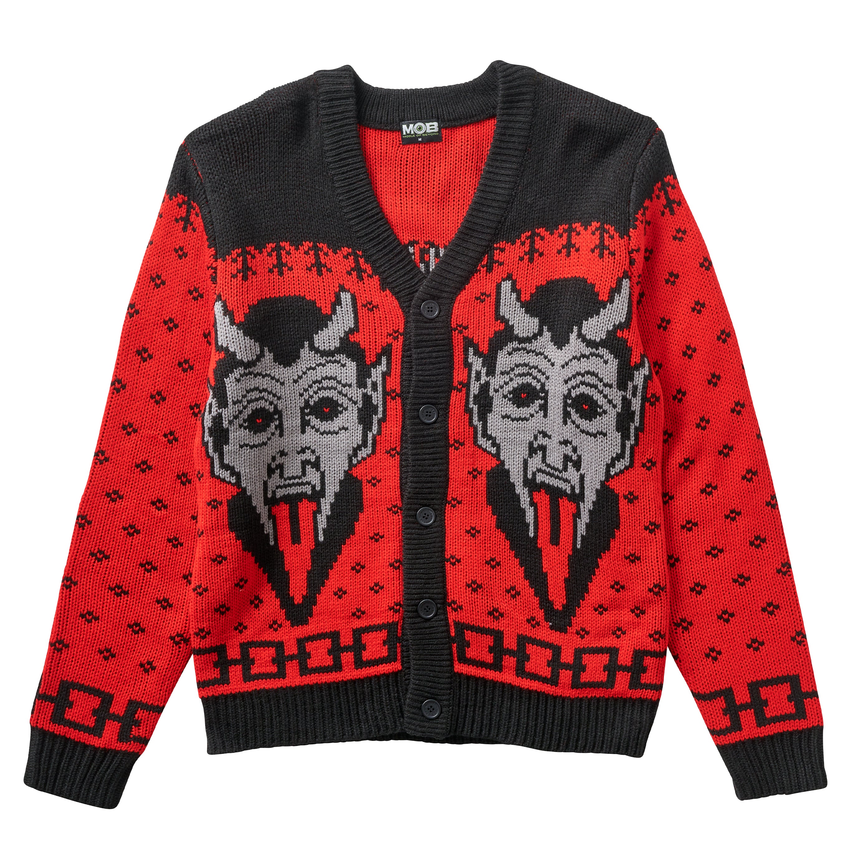 Krampus the Christmas Devil Cardigan