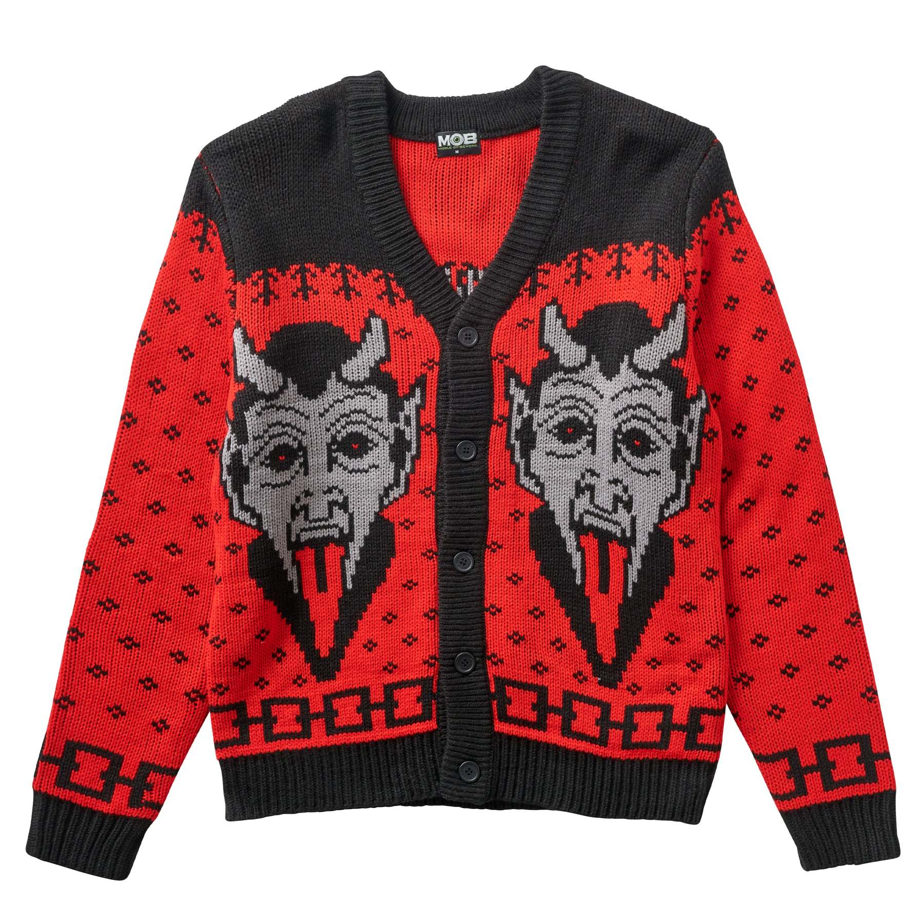 Krampus the Christmas Devil Cardigan