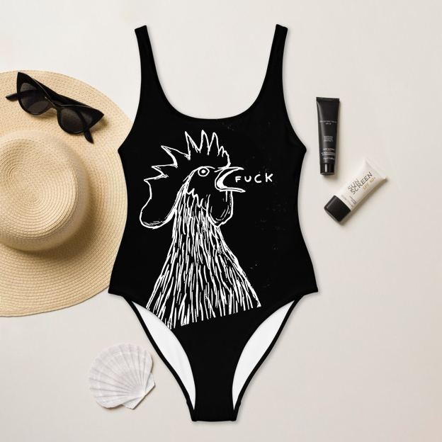 Scary Chicken one piece swimsuit