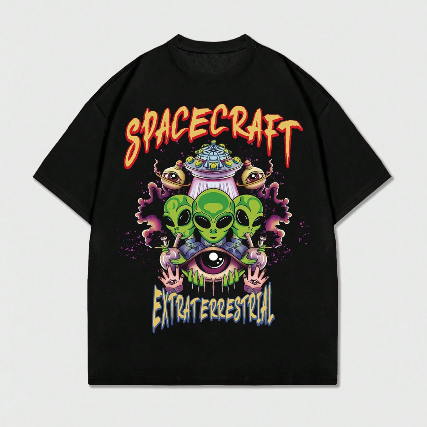 Men's Alien Print cotton T-shirt