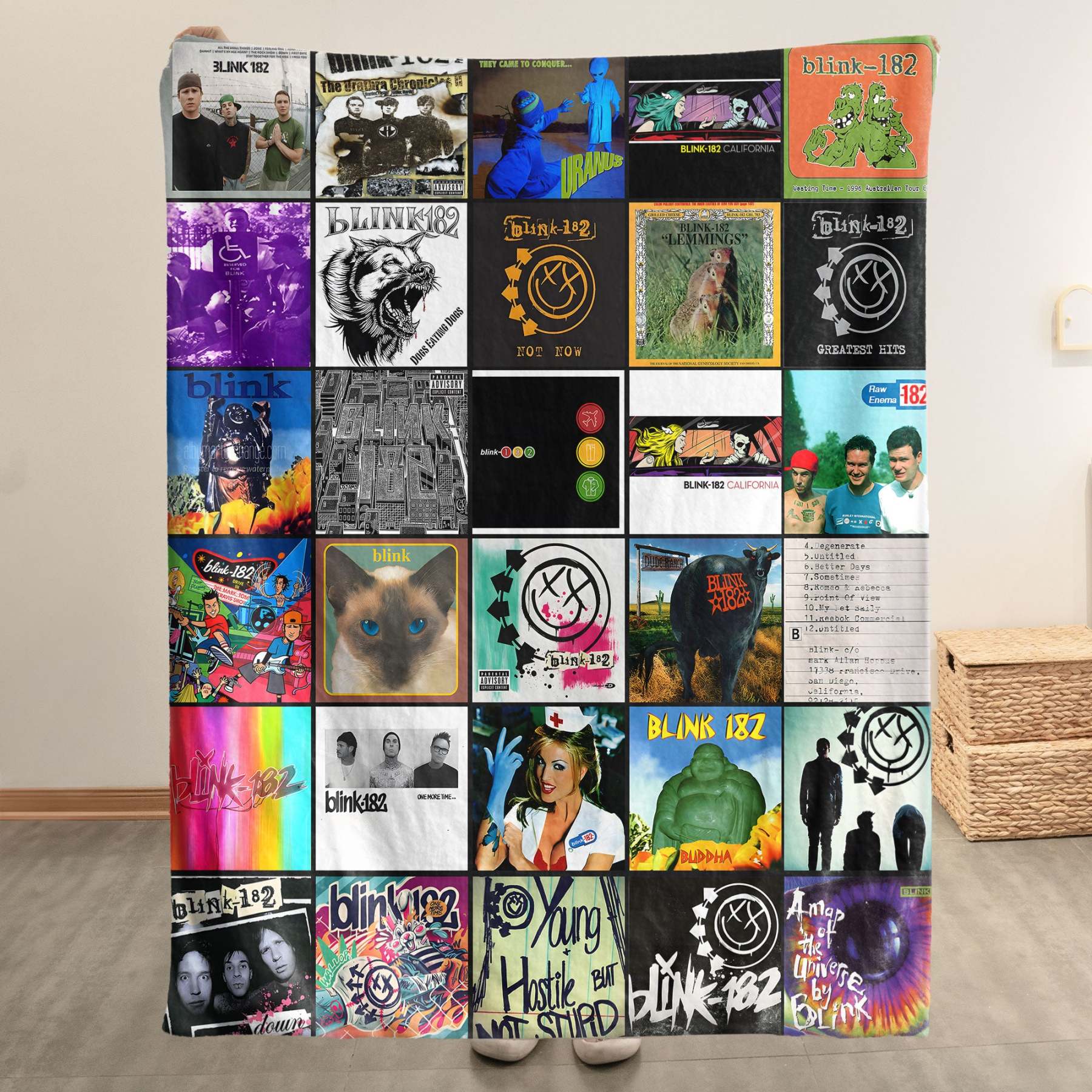 Blink-182 Sherpa Blanket – Pop-Punk Comfort for True Fans