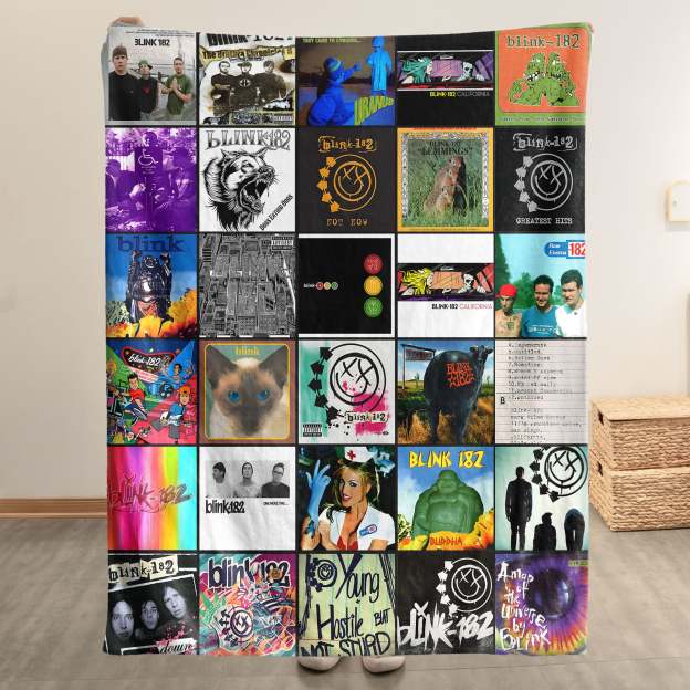 Blink-182 Sherpa Blanket – Pop-Punk Comfort for True Fans