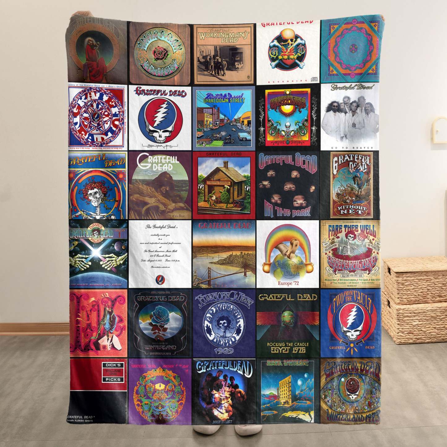 Grateful Dead Sherpa Blanket – A Psychedelic Journey in Every Stitch