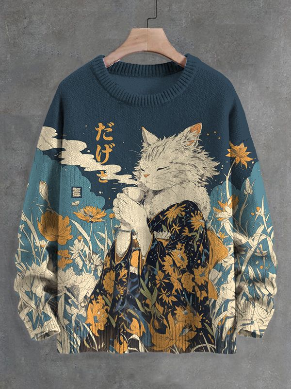 Cat Printed Sweaters