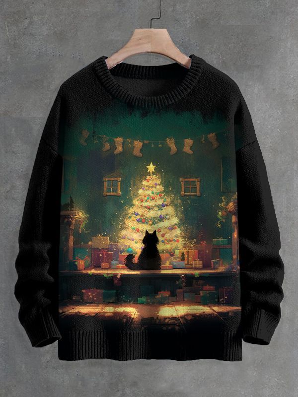 Christmas Tree Printed Sweaters