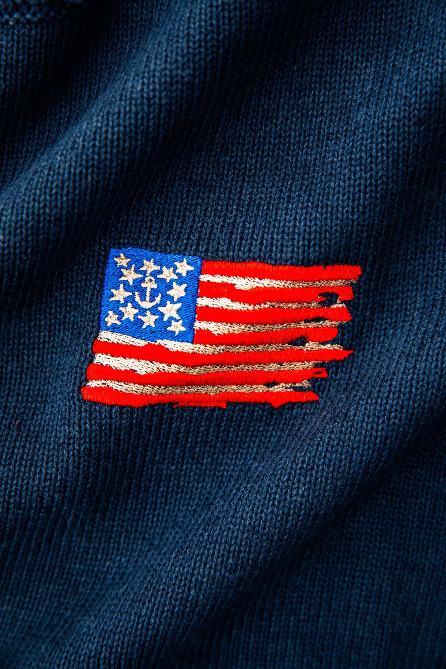 Old Glory Embroidered Sweater - Men's