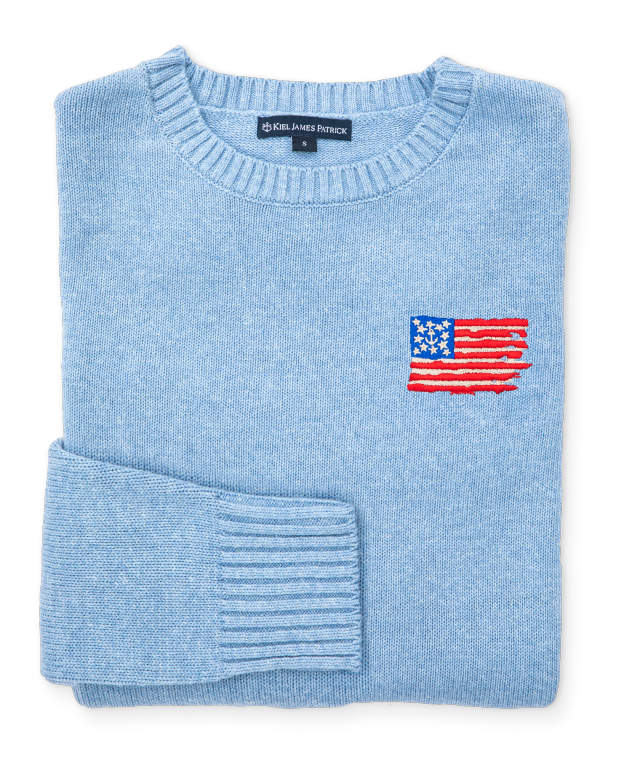 Old Glory Embroidered Sweater - Men's