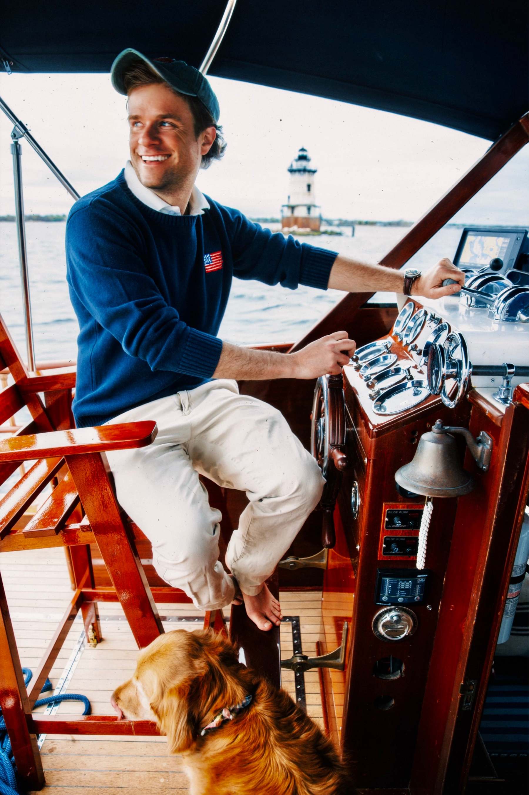 Old Glory Embroidered Sweater - Men's