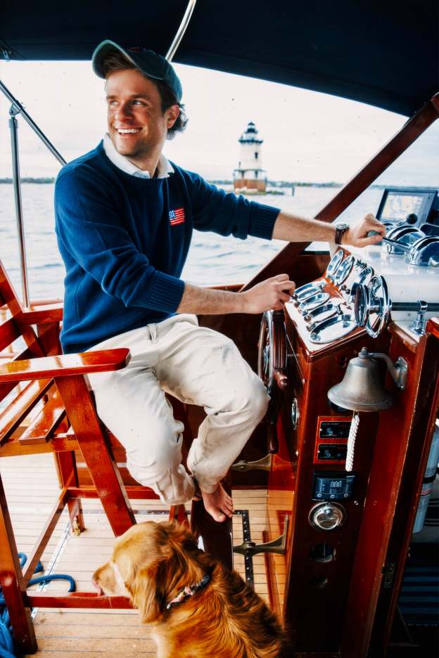 Old Glory Embroidered Sweater - Men's