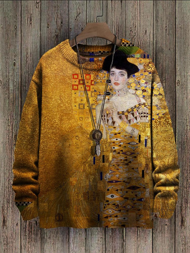 Portrait Of Adele Bloch-Bauer I Printed Long-Sleeved Sweater