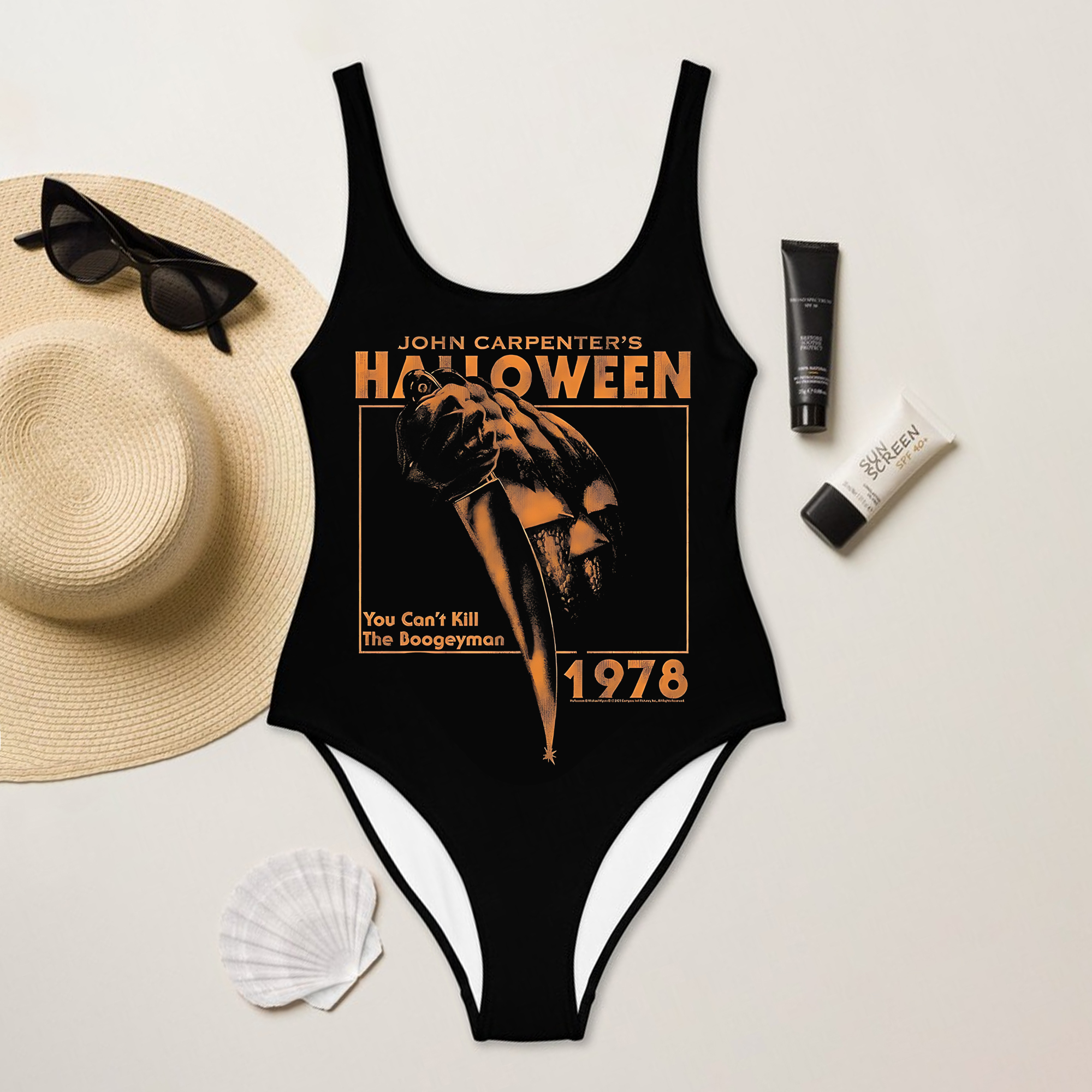 Halloween Vintage one piece swimsuit