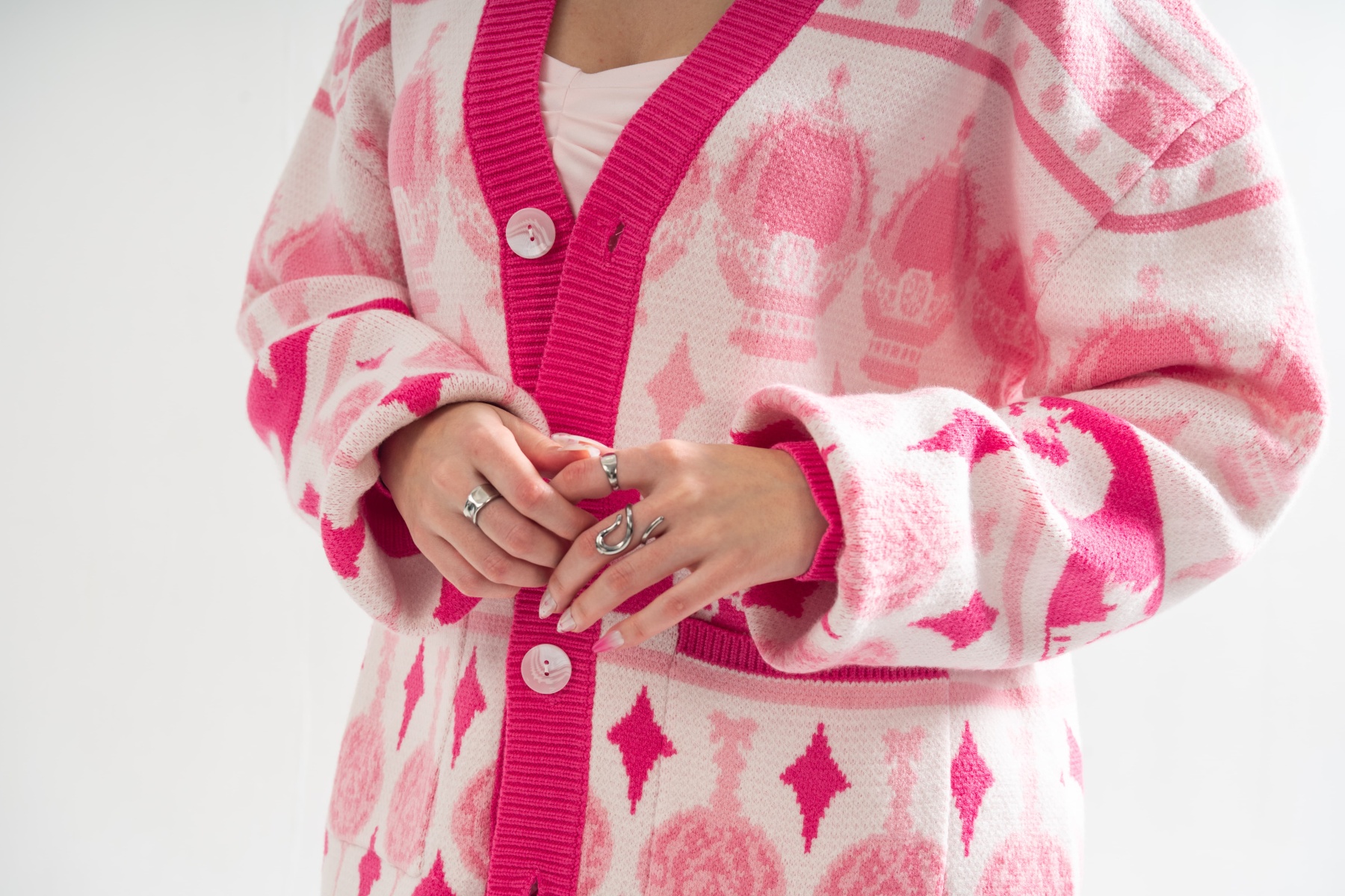 Madoka Magica Patterned Cardigan