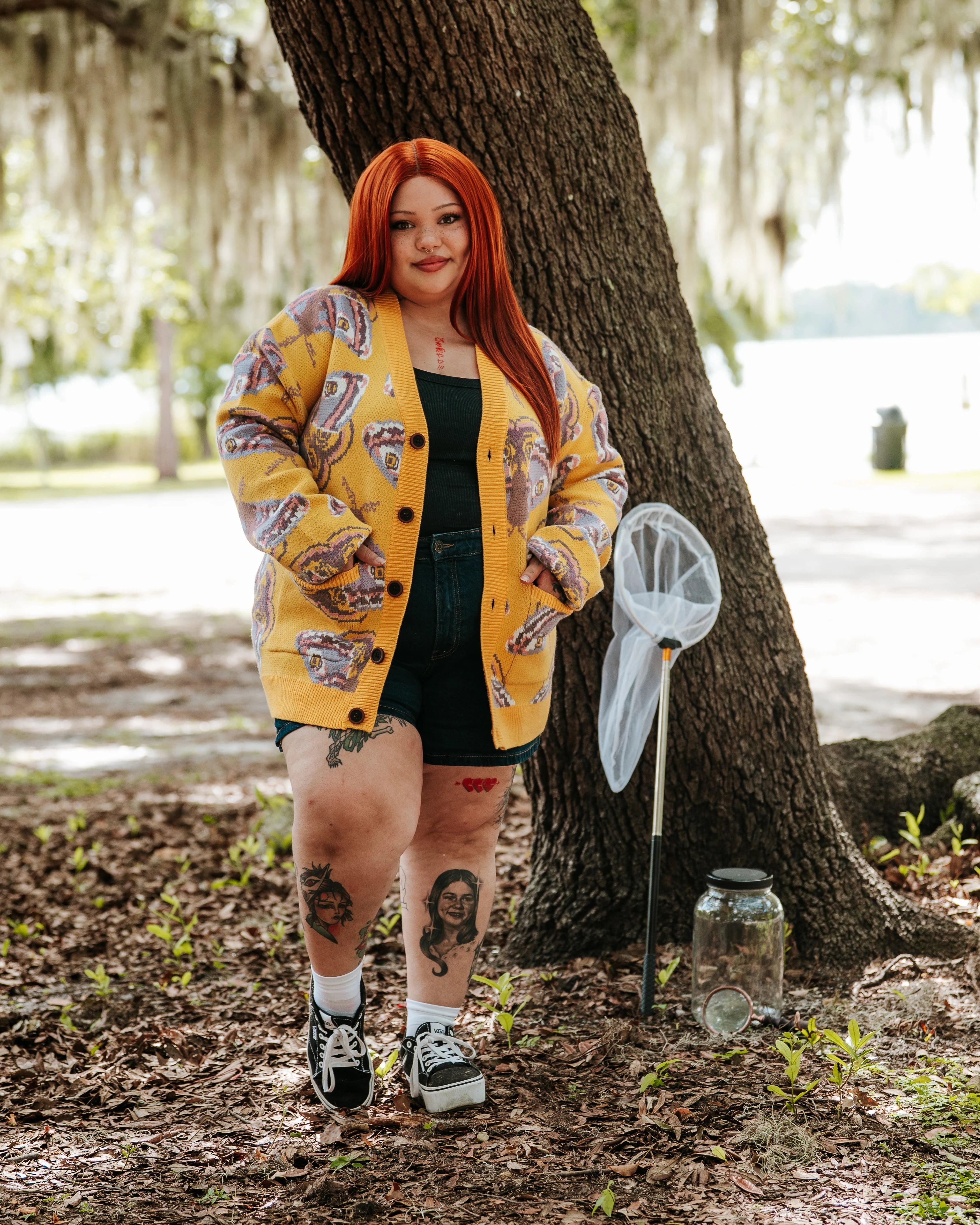 Yellow Emperor Moth Cardigan