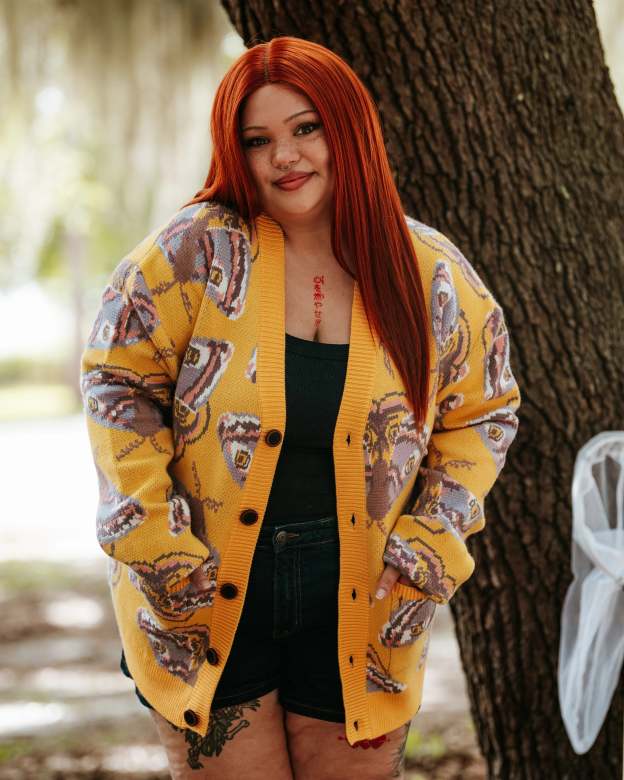 Yellow Emperor Moth Cardigan