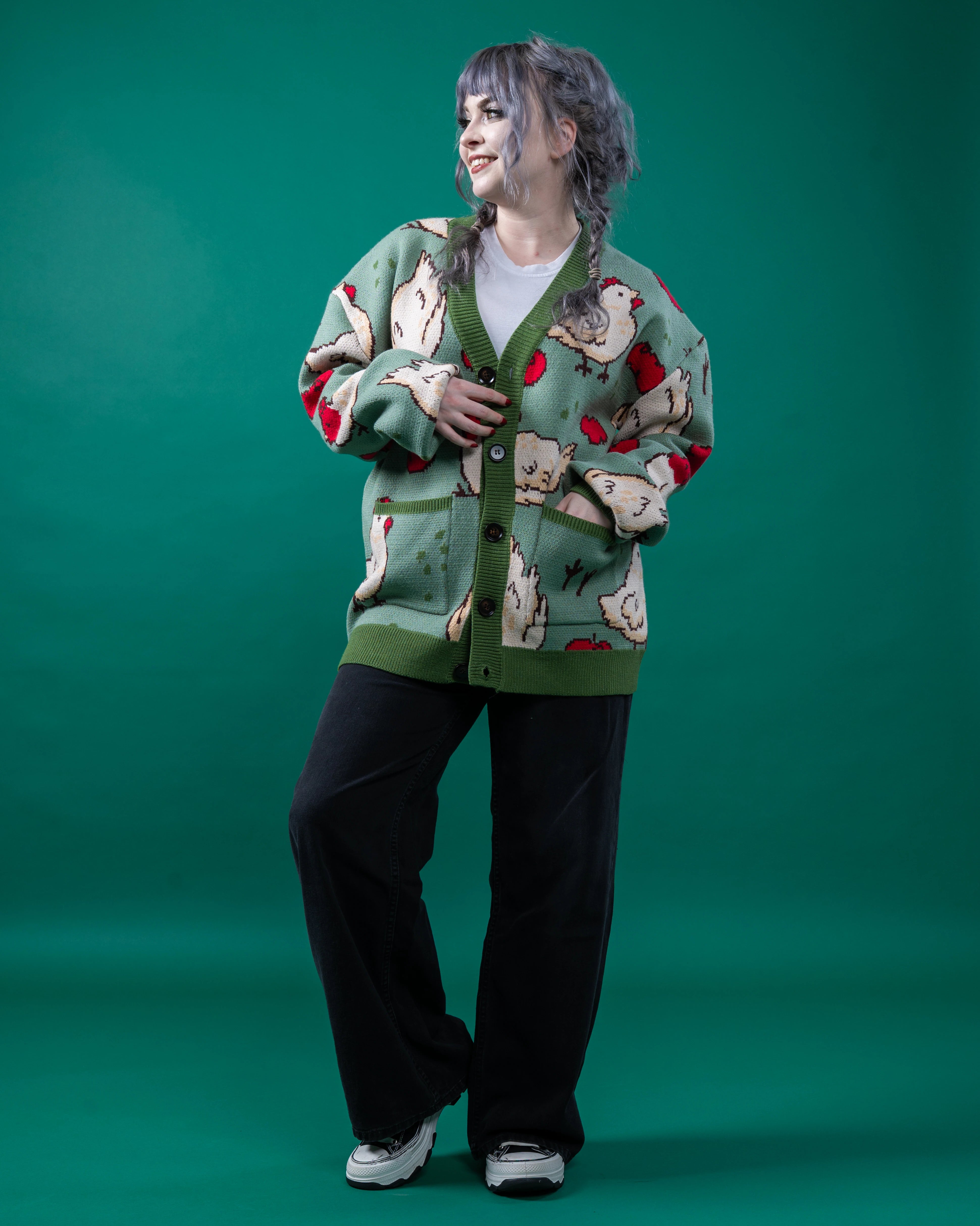 Green Chicken Cardigan
