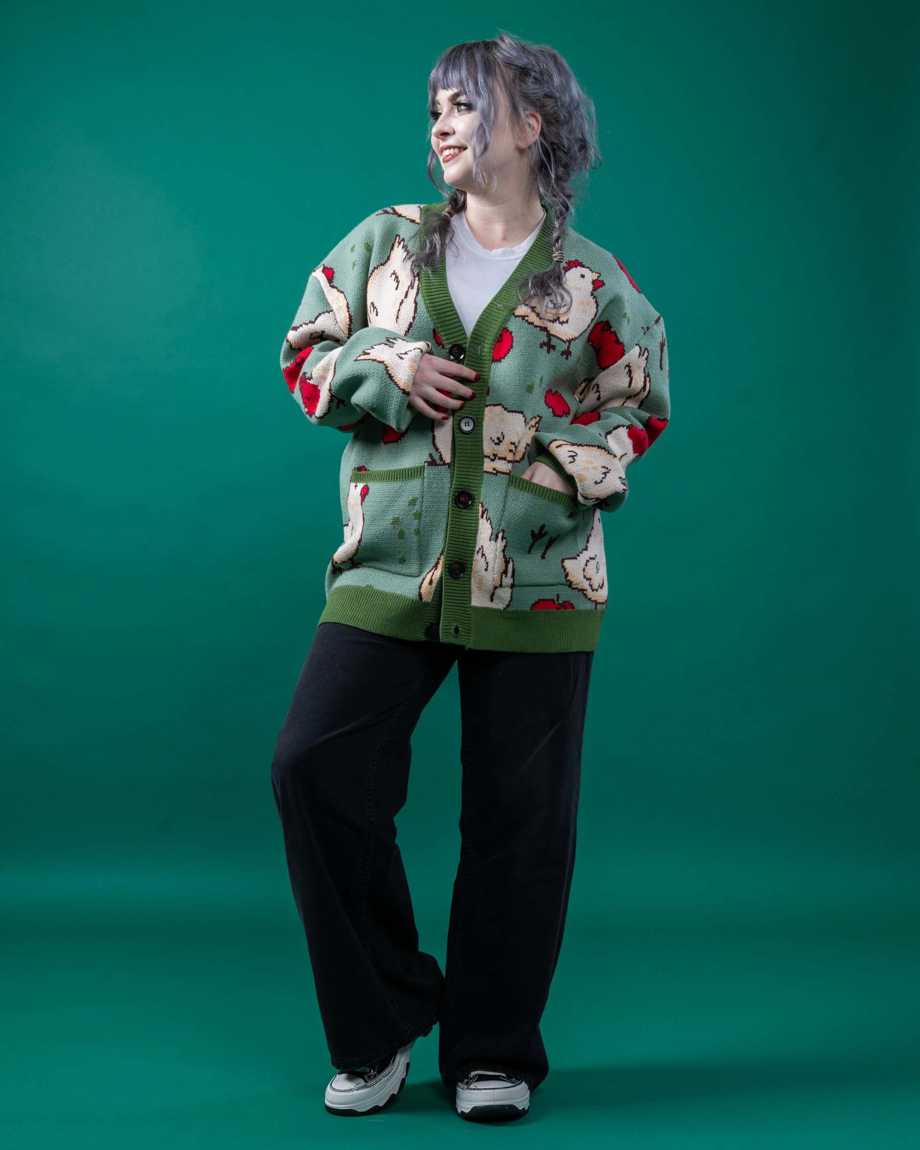 Green Chicken Cardigan