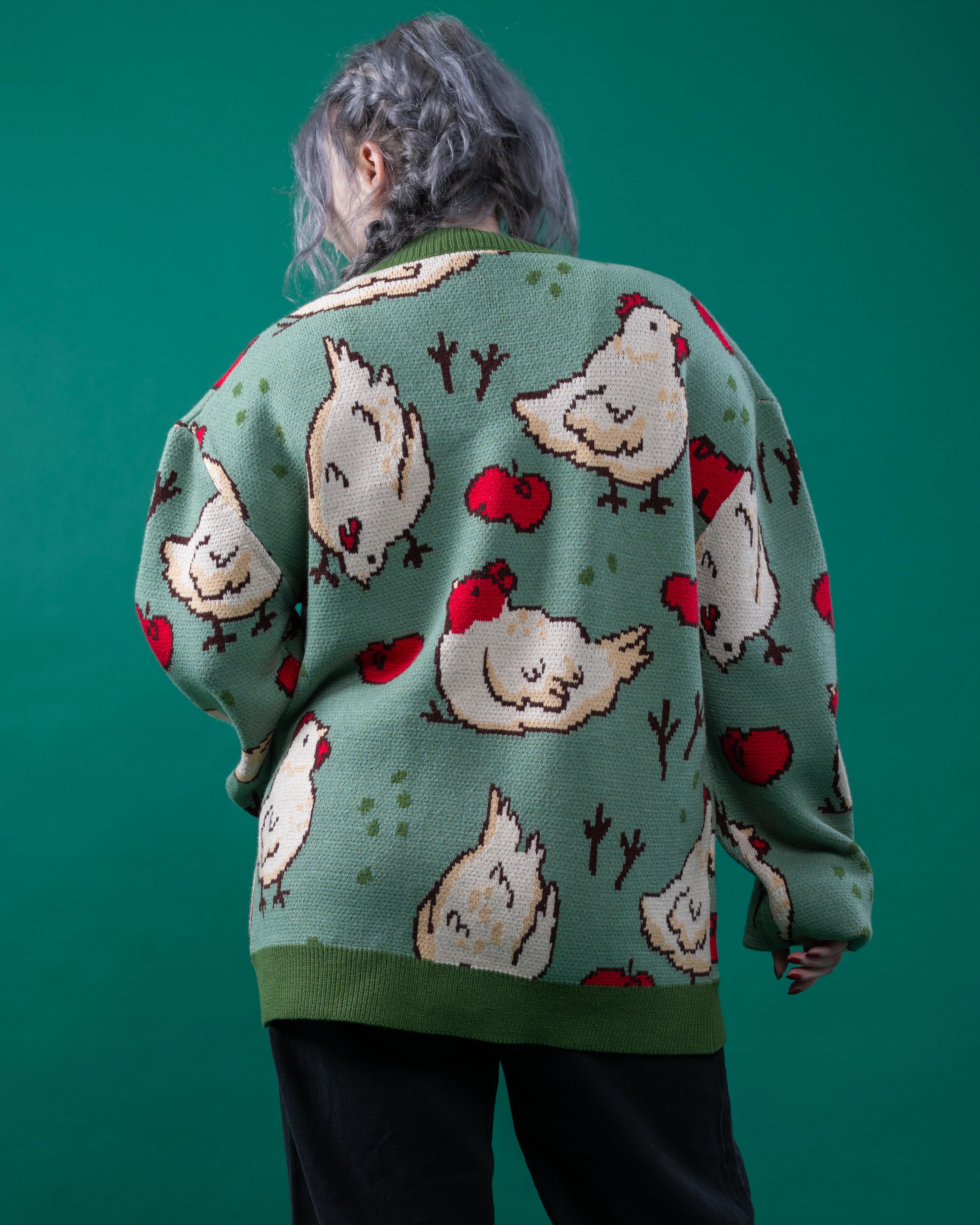 Green Chicken Cardigan