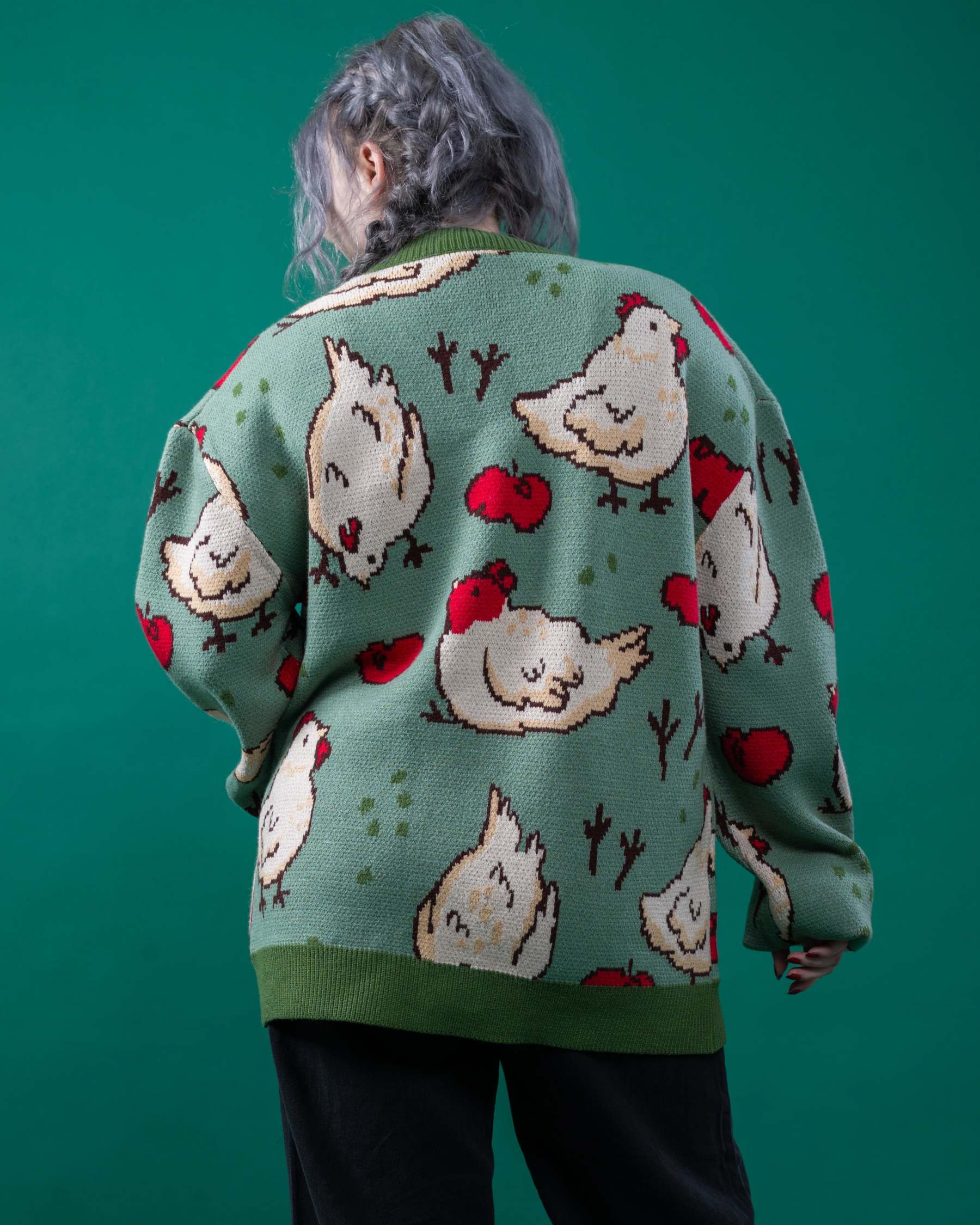 Green Chicken Cardigan