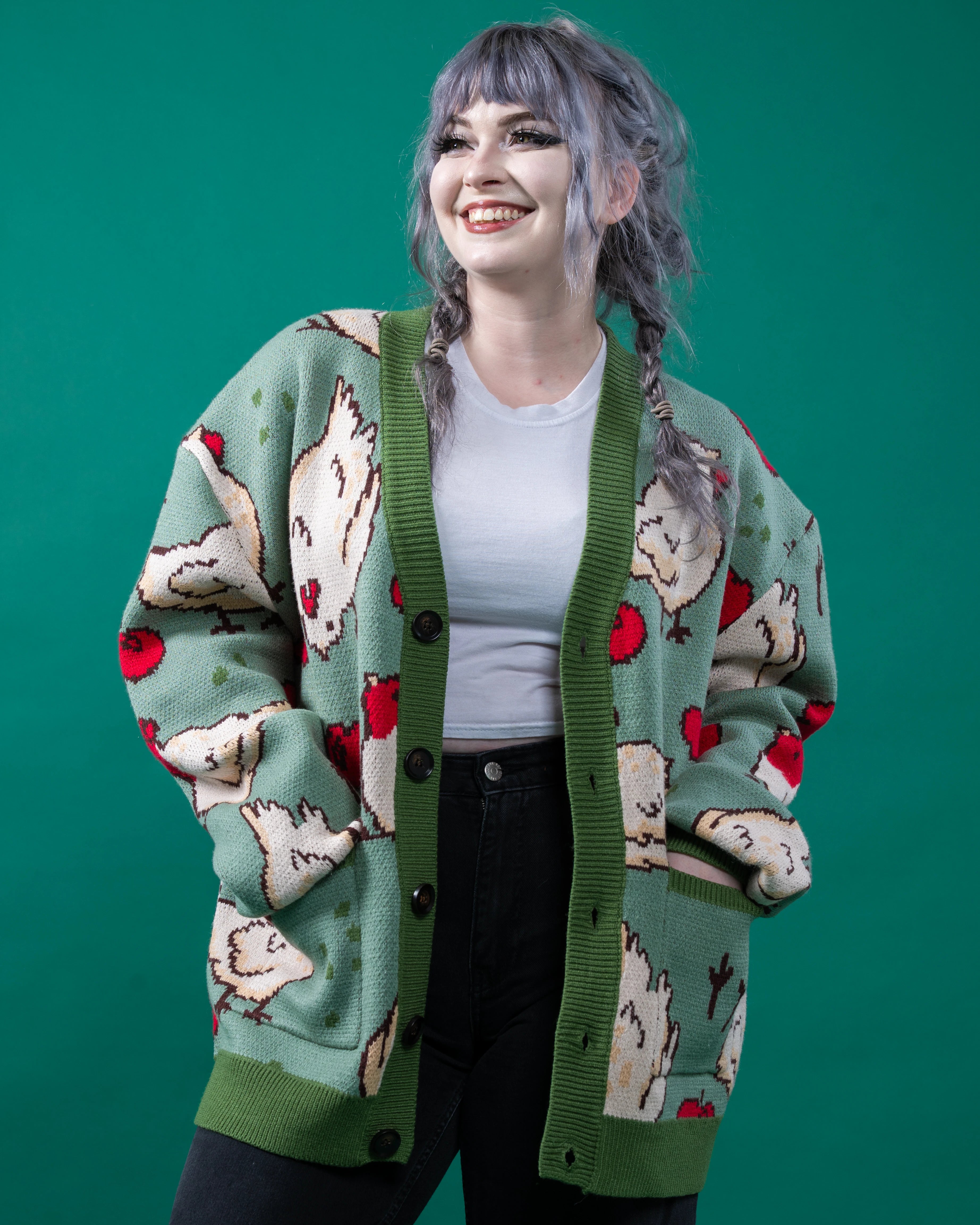 Green Chicken Cardigan
