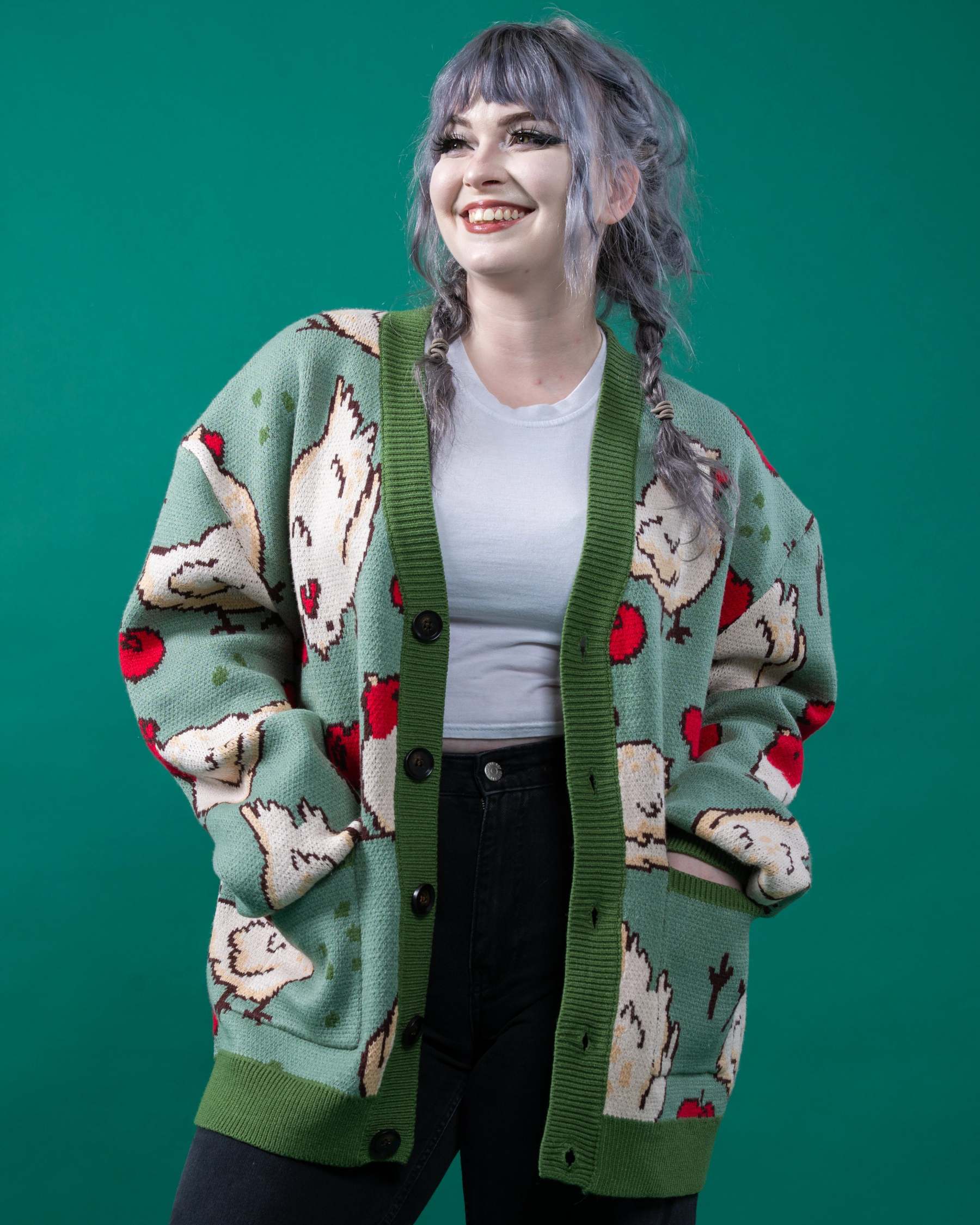 Green Chicken Cardigan
