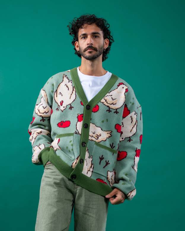 Green Chicken Cardigan