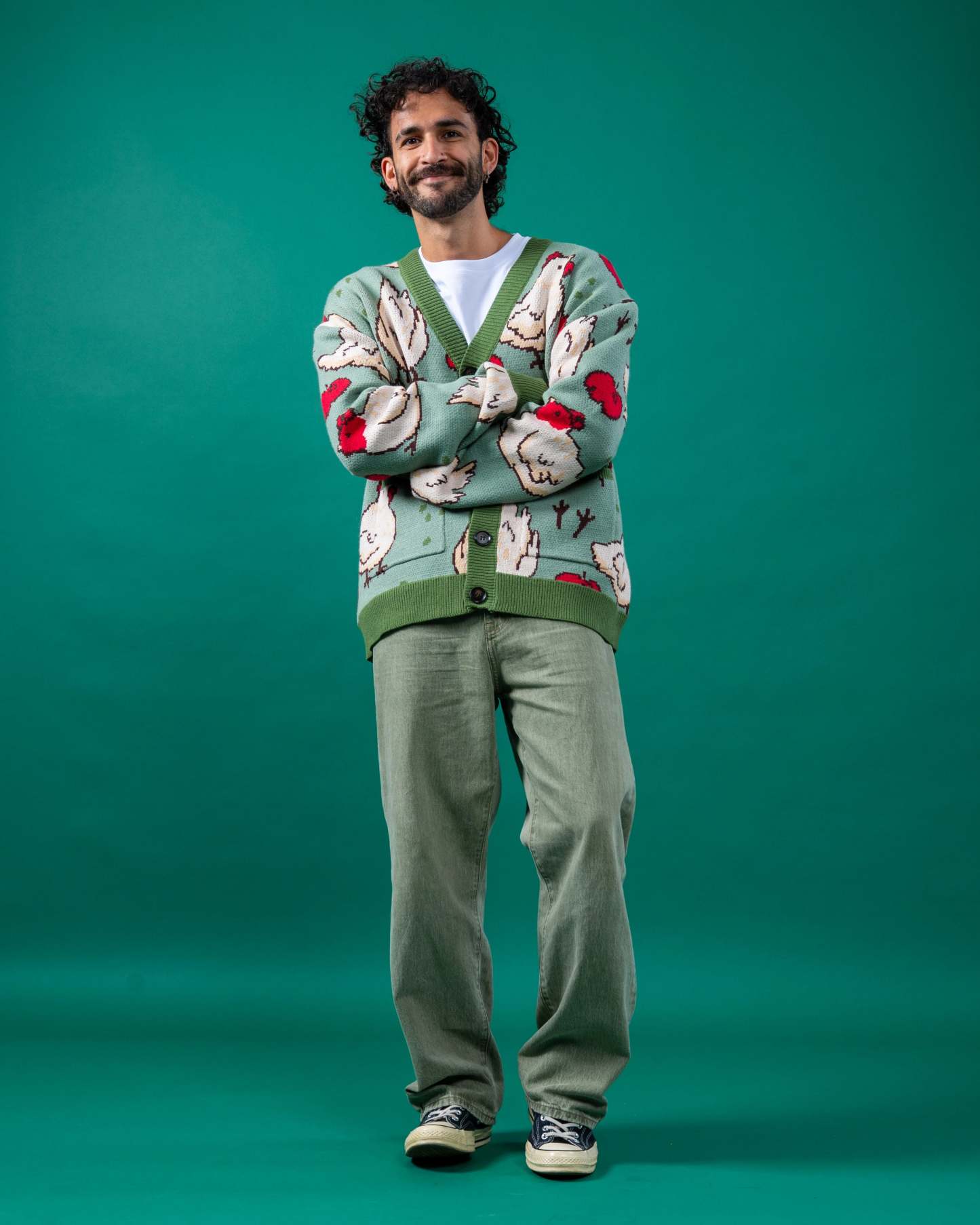 Green Chicken Cardigan