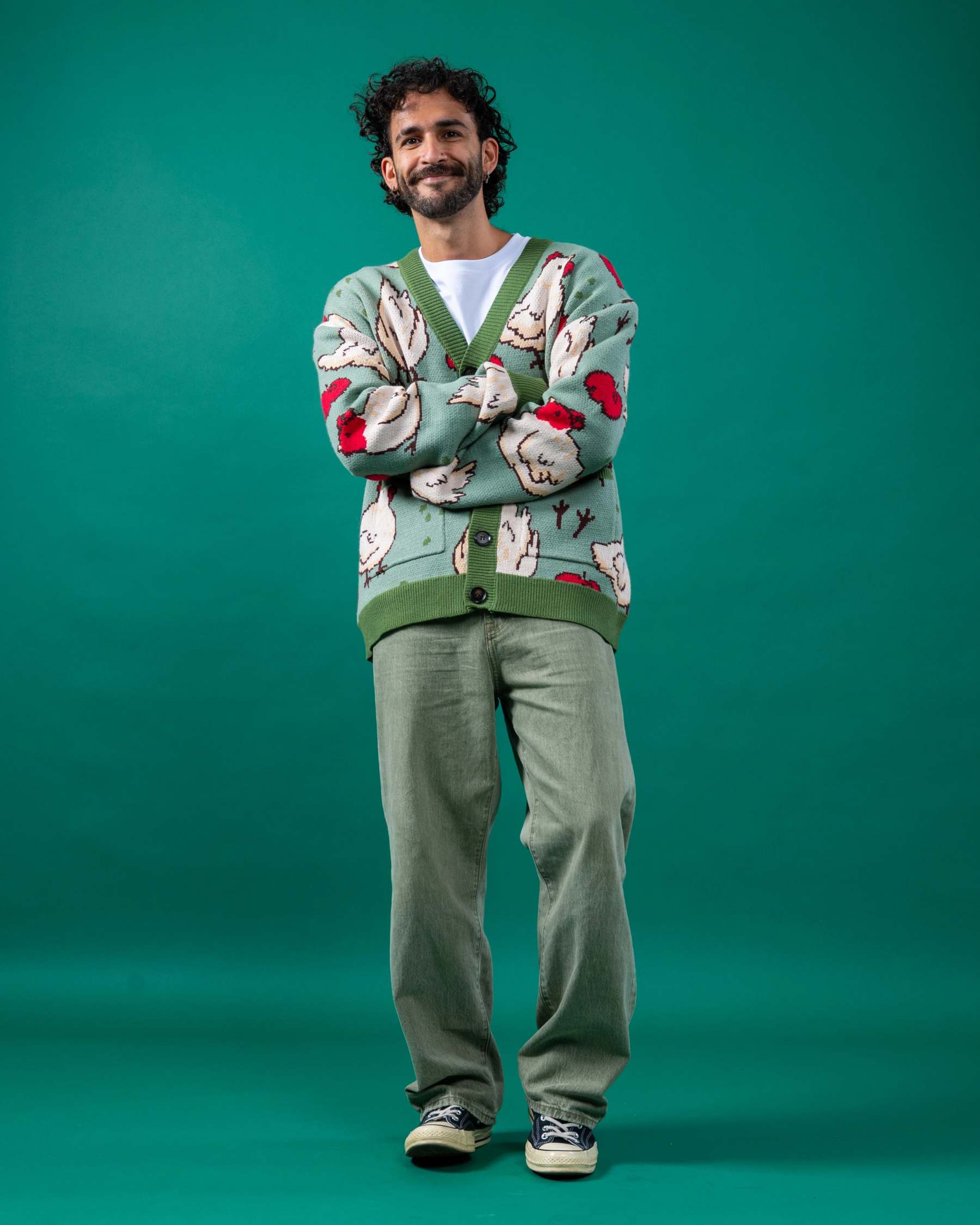 Green Chicken Cardigan