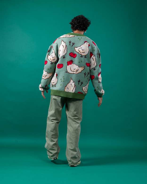 Green Chicken Cardigan