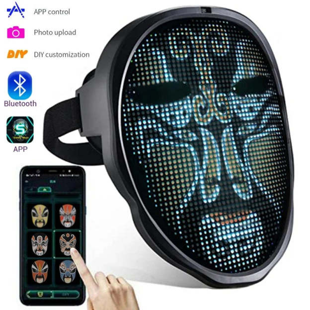 Electrifying Programmable  LED Mask