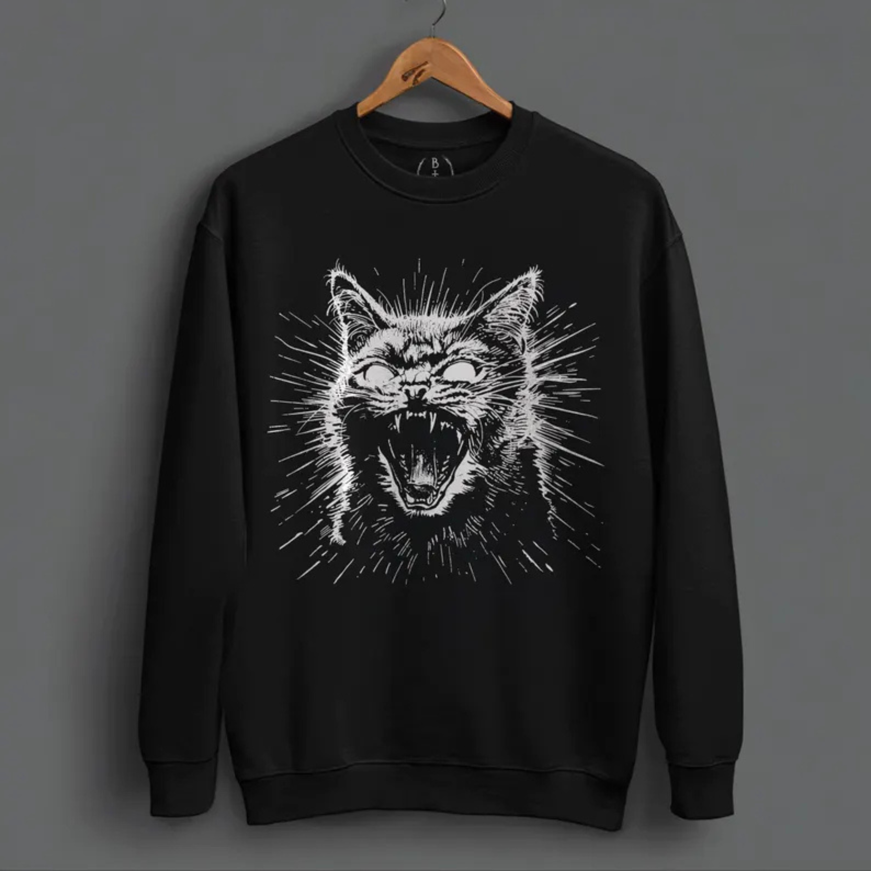 Screaming Cat Cotton Sweatshirt